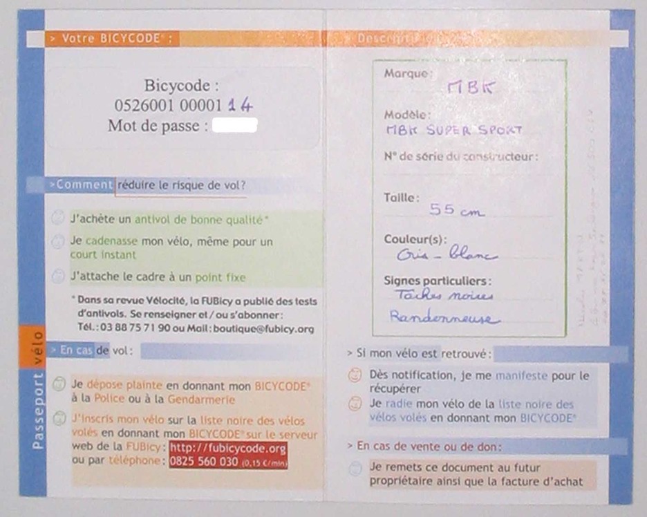 passeport verso